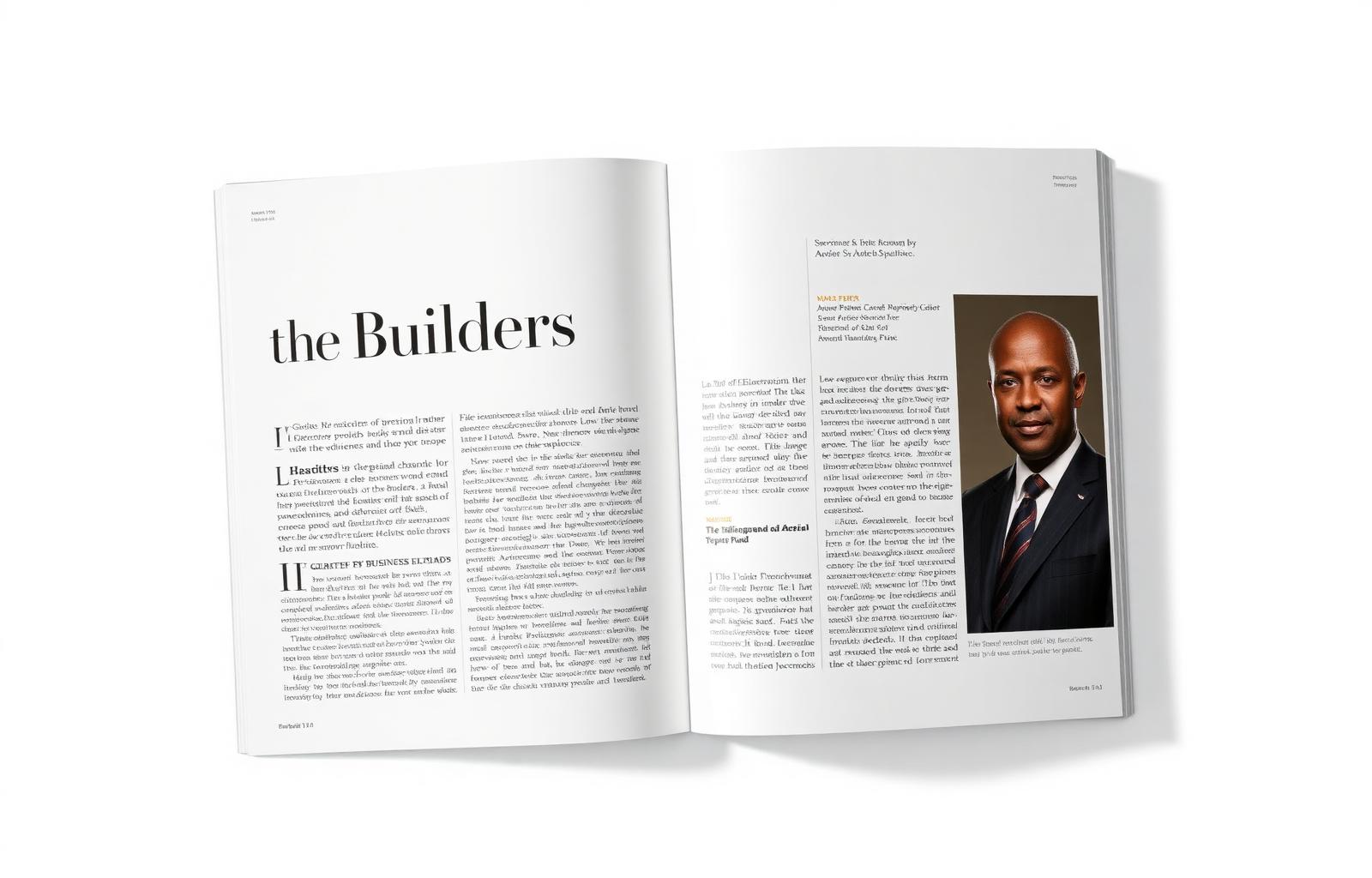 The Builders — magazine spread